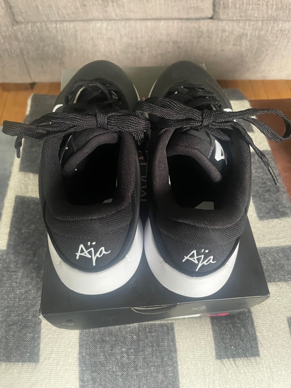 Women's Black & White Athletic Sneakers - New
